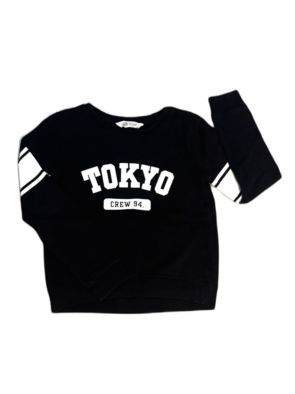 H&M Black Kids Sweatshirt with White Tokyo Graphic